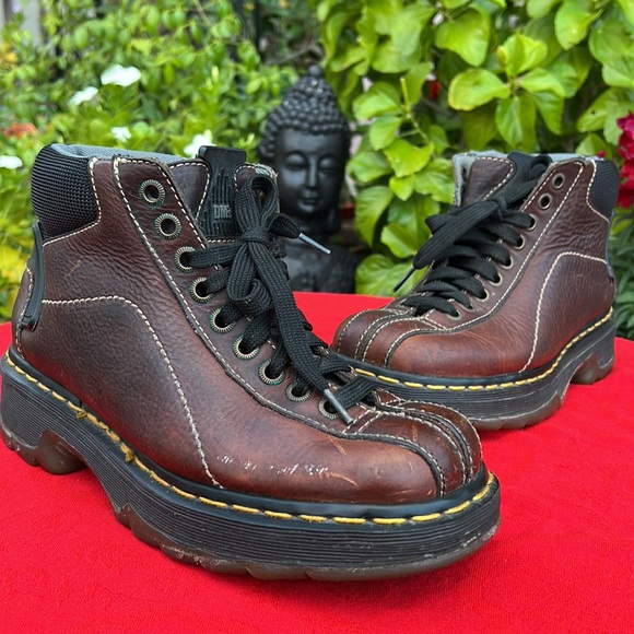 🏴󠁧󠁢󠁥󠁮󠁧󠁿 Dr. Martens England Split Toe Chunky Ankle / Hiking Boots UK 6 - Picture 14 of 16
